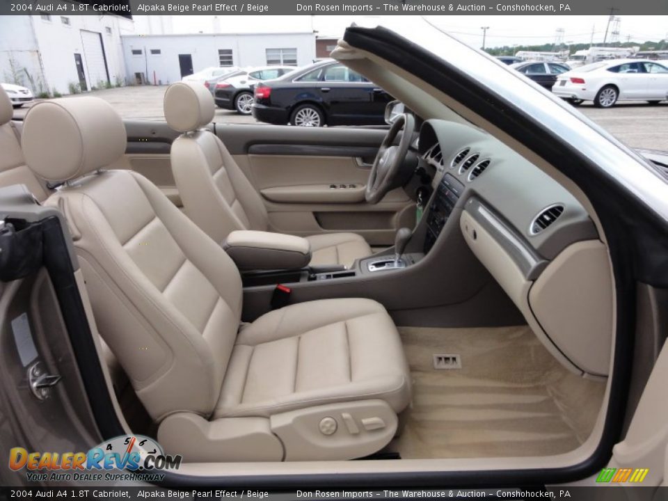 2004 Audi A4 1.8T Cabriolet Alpaka Beige Pearl Effect / Beige Photo #20
