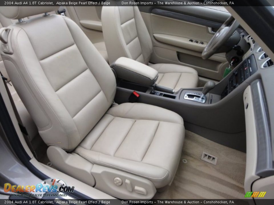 2004 Audi A4 1.8T Cabriolet Alpaka Beige Pearl Effect / Beige Photo #21
