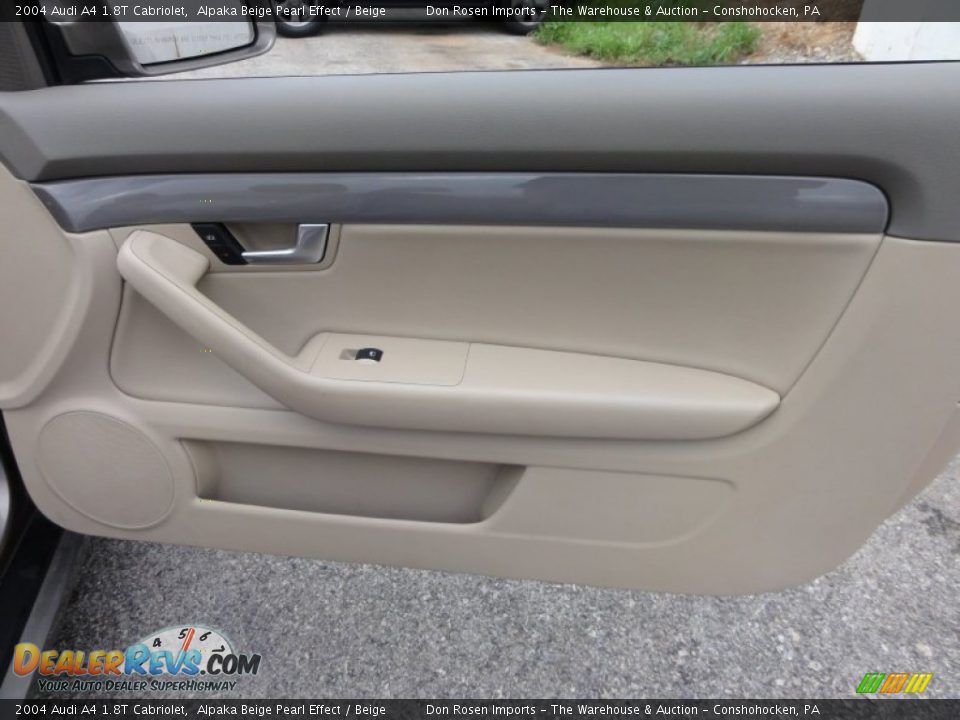 2004 Audi A4 1.8T Cabriolet Alpaka Beige Pearl Effect / Beige Photo #23