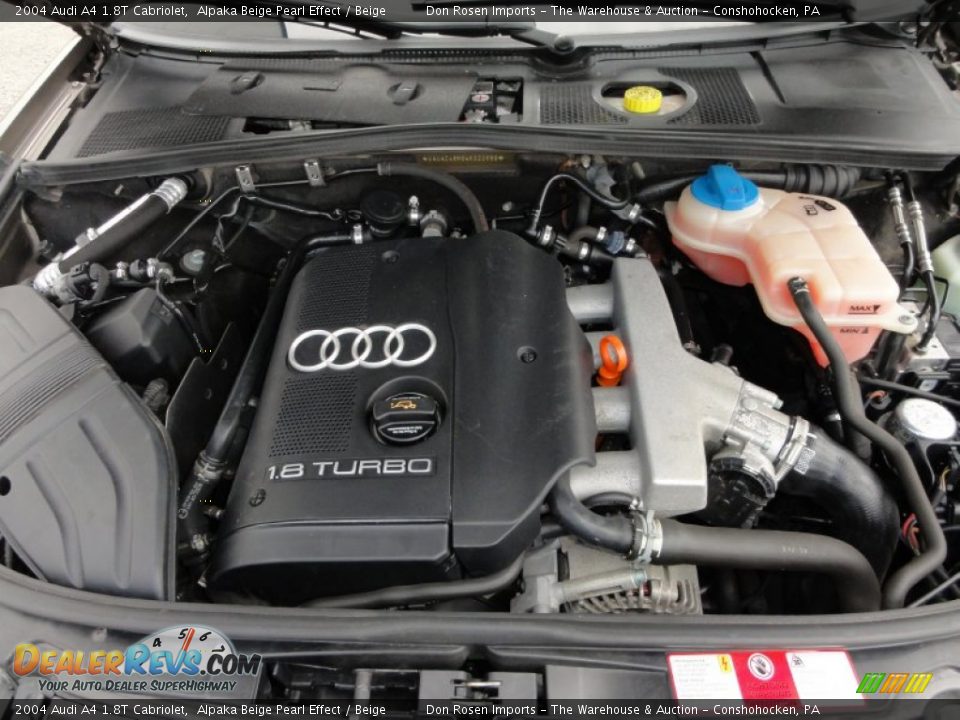 2004 Audi A4 1.8T Cabriolet Alpaka Beige Pearl Effect / Beige Photo #28