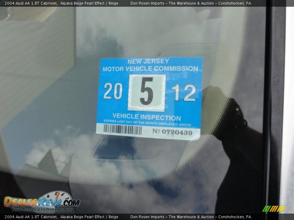 2004 Audi A4 1.8T Cabriolet Alpaka Beige Pearl Effect / Beige Photo #32