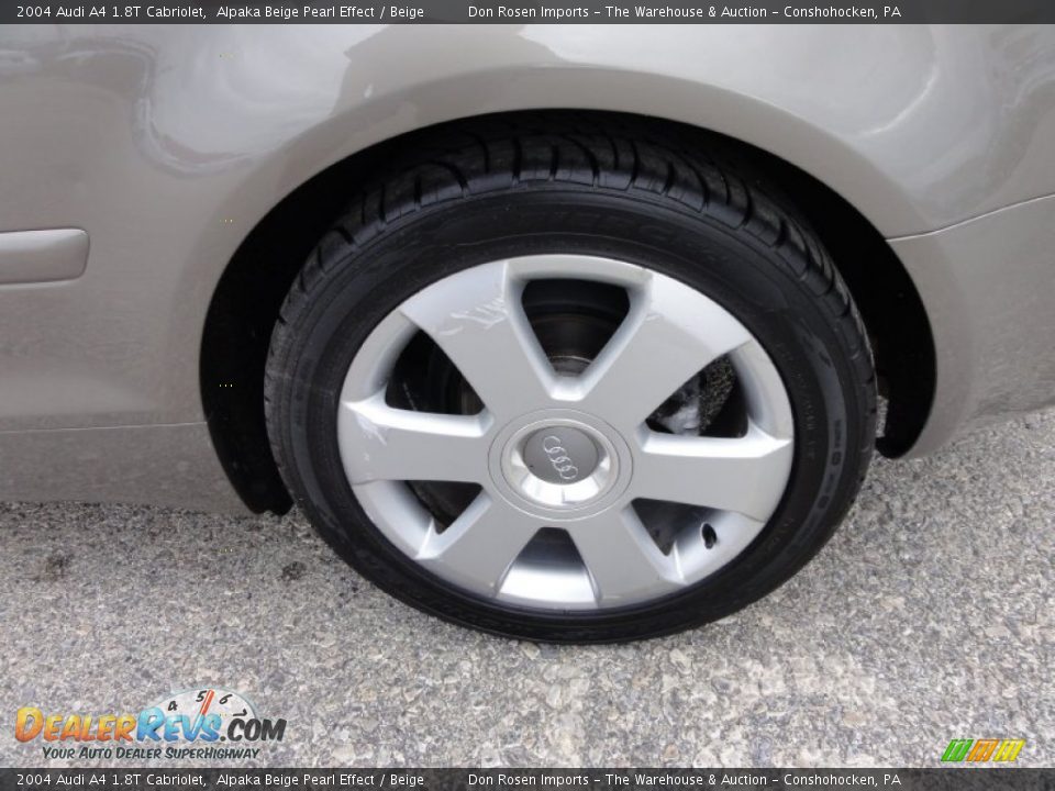 2004 Audi A4 1.8T Cabriolet Alpaka Beige Pearl Effect / Beige Photo #34