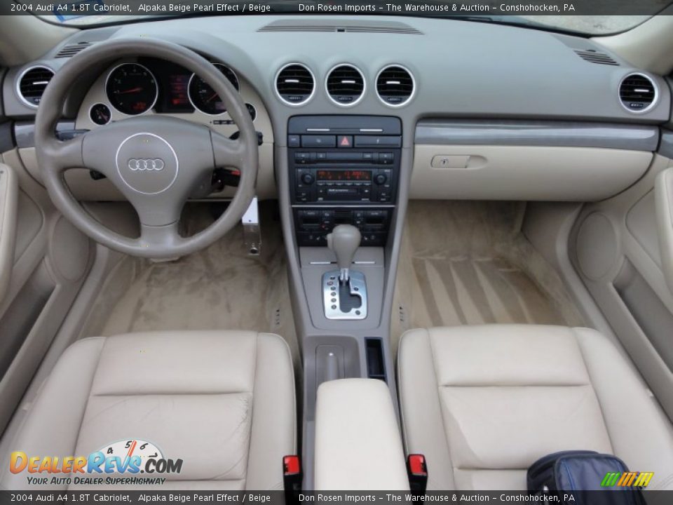 2004 Audi A4 1.8T Cabriolet Alpaka Beige Pearl Effect / Beige Photo #35
