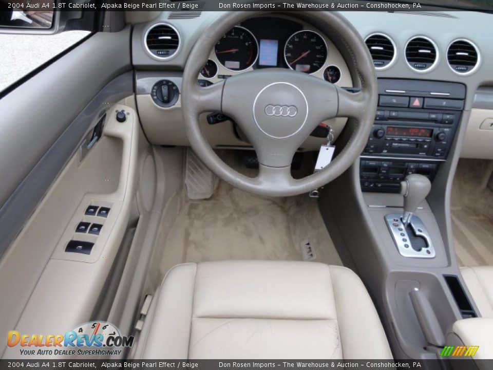 2004 Audi A4 1.8T Cabriolet Alpaka Beige Pearl Effect / Beige Photo #36
