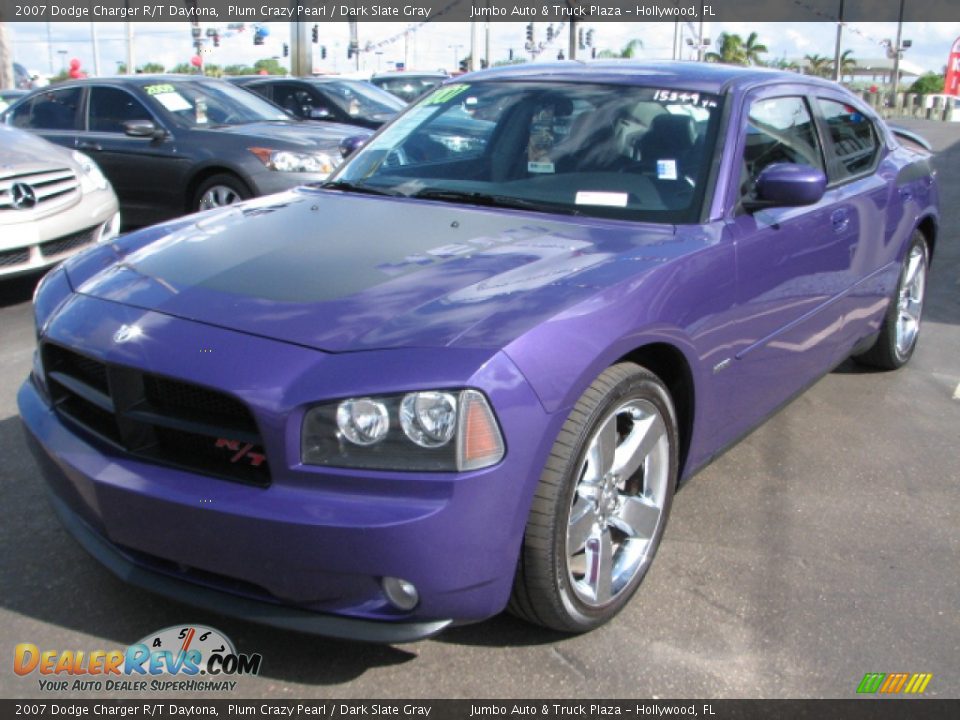 2007 Dodge Charger R/T Daytona Plum Crazy Pearl / Dark Slate Gray Photo #5