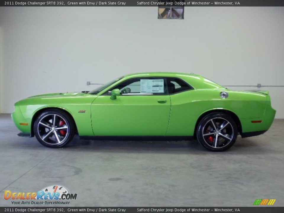 2011 Dodge Challenger SRT8 392 Green with Envy / Dark Slate Gray Photo #2