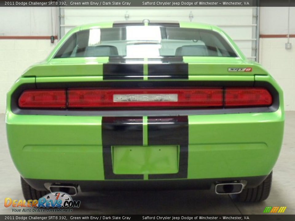 2011 Dodge Challenger SRT8 392 Green with Envy / Dark Slate Gray Photo #4