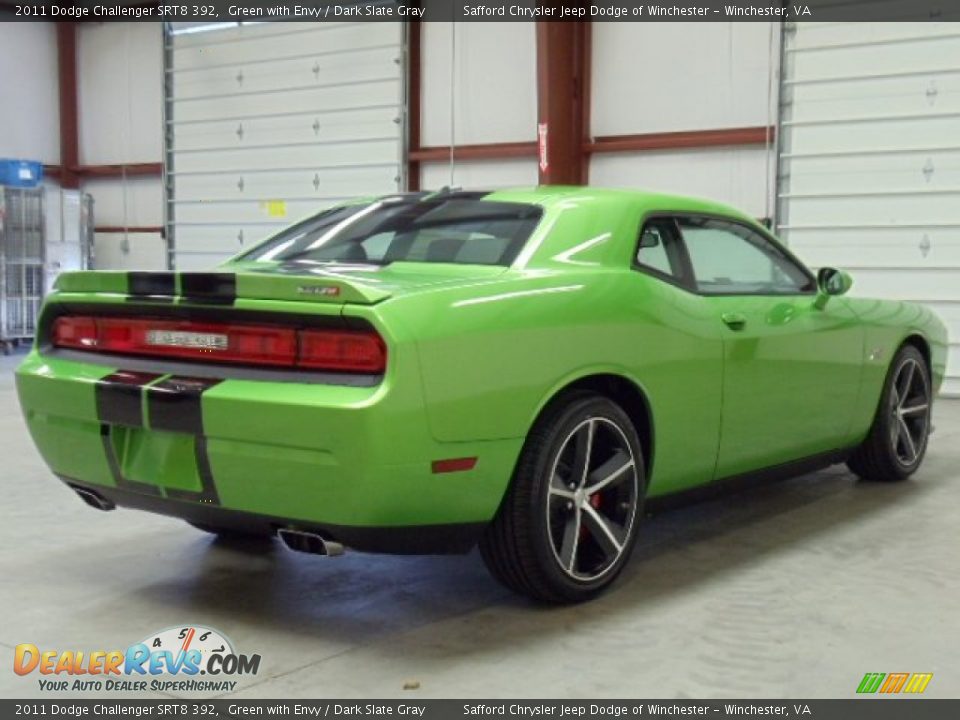 2011 Dodge Challenger SRT8 392 Green with Envy / Dark Slate Gray Photo #5