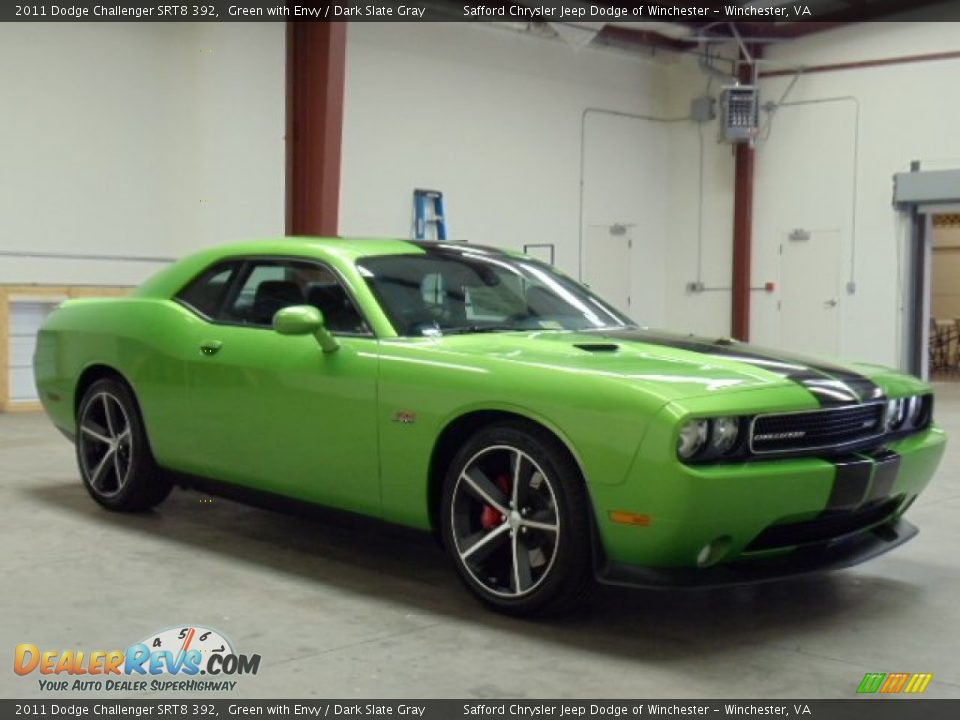 2011 Dodge Challenger SRT8 392 Green with Envy / Dark Slate Gray Photo #6