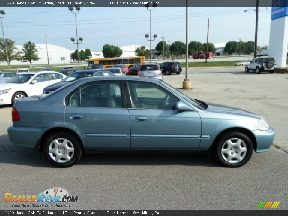 Iced Teal Pearl 1999 Honda Civic EX Sedan Photo #6