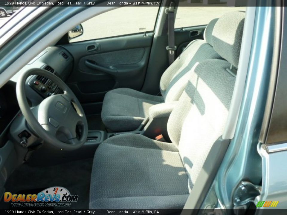 Gray Interior - 1999 Honda Civic EX Sedan Photo #10