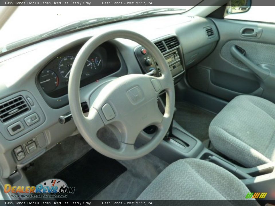 Gray Interior - 1999 Honda Civic EX Sedan Photo #15