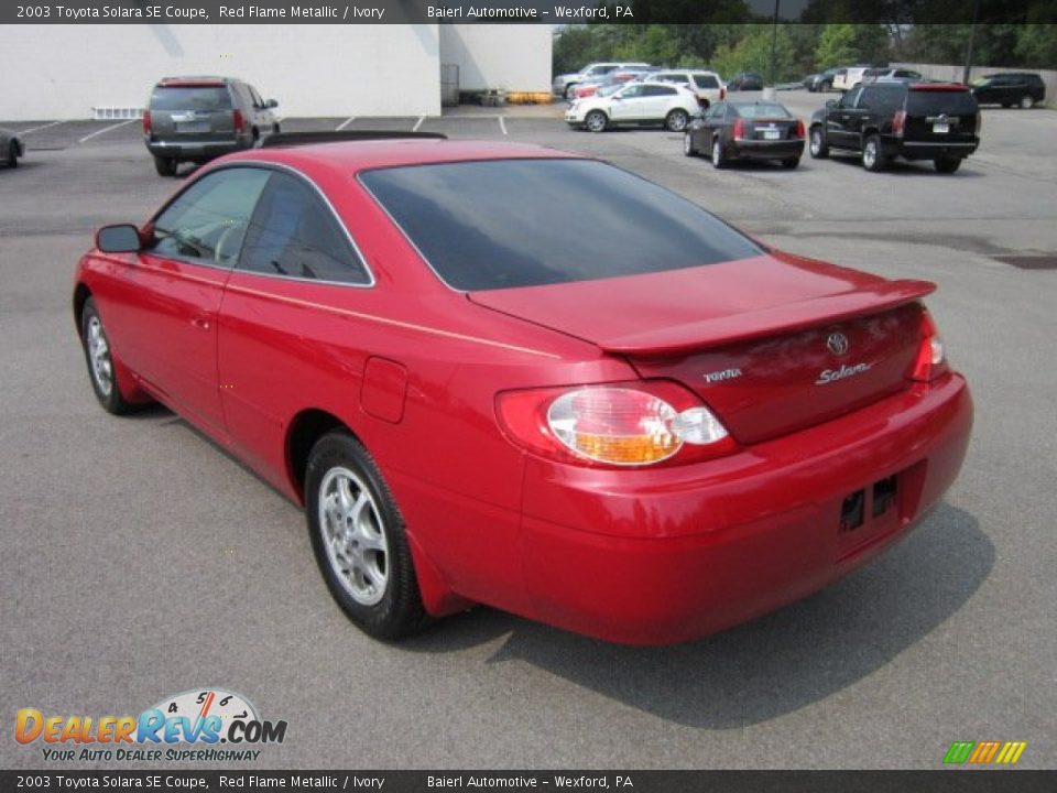 2003 Toyota Solara SE Coupe Red Flame Metallic / Ivory Photo 5