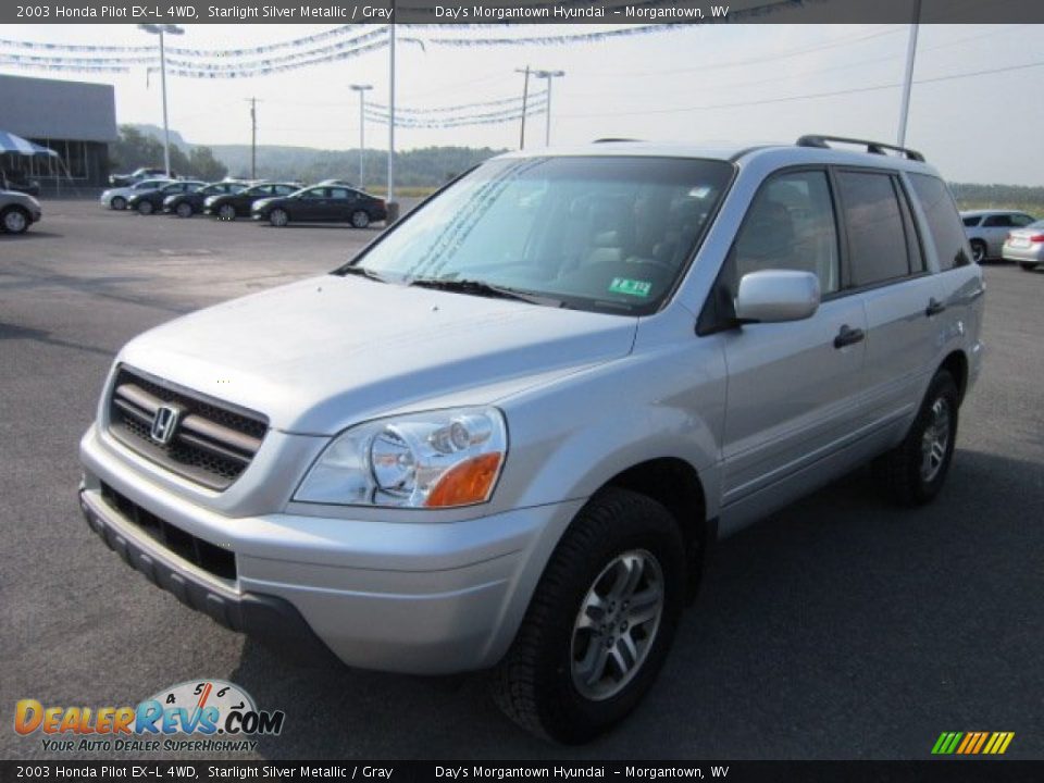 2003 Honda Pilot EX-L 4WD Starlight Silver Metallic / Gray Photo #3