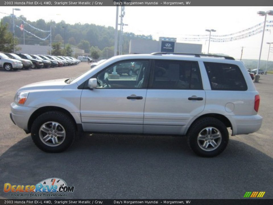 2003 Honda Pilot EX-L 4WD Starlight Silver Metallic / Gray Photo #4