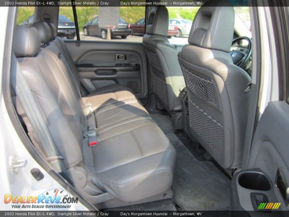 2003 Honda Pilot EX-L 4WD Starlight Silver Metallic / Gray Photo #16