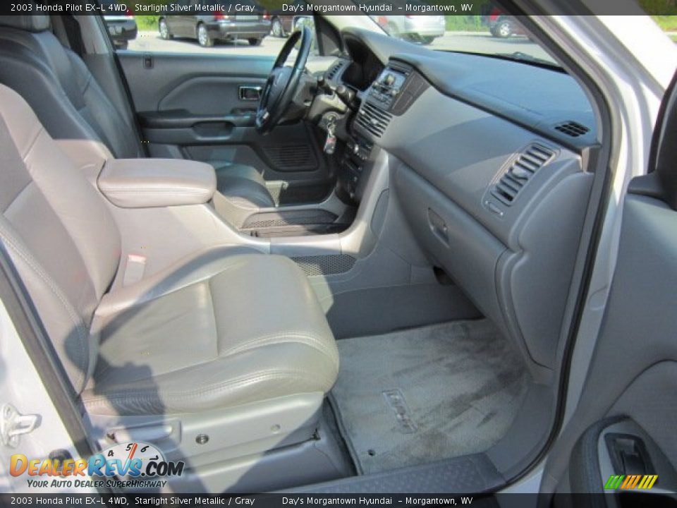 2003 Honda Pilot EX-L 4WD Starlight Silver Metallic / Gray Photo #17