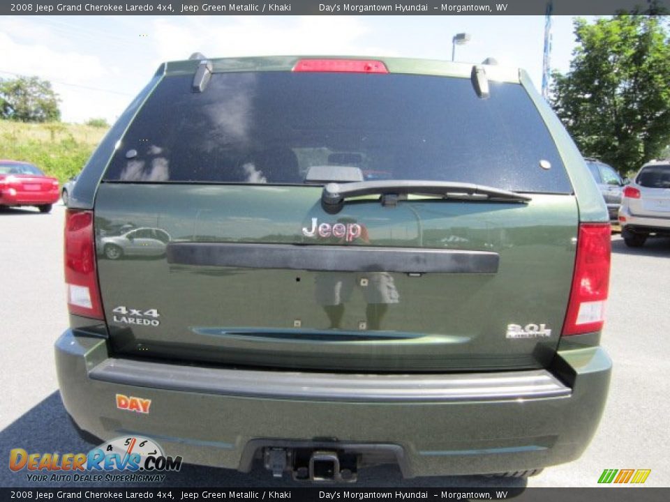 2008 Jeep Grand Cherokee Laredo 4x4 Jeep Green Metallic / Khaki Photo #6
