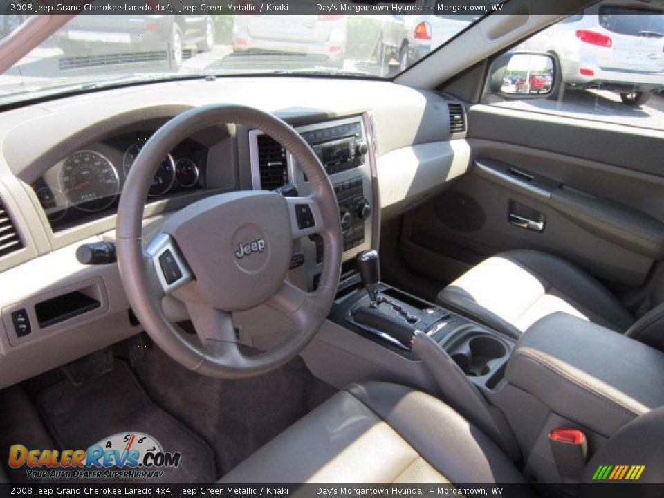 Khaki Interior - 2008 Jeep Grand Cherokee Laredo 4x4 Photo #11