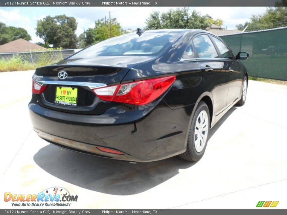 2012 Hyundai Sonata GLS Midnight Black / Gray Photo #3