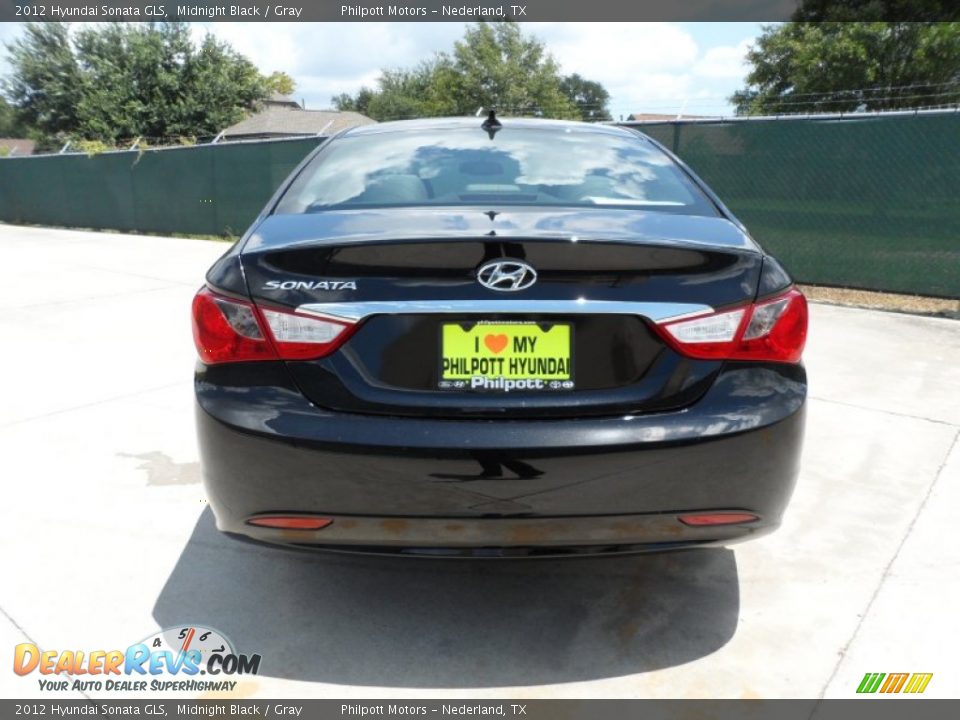 2012 Hyundai Sonata GLS Midnight Black / Gray Photo #4