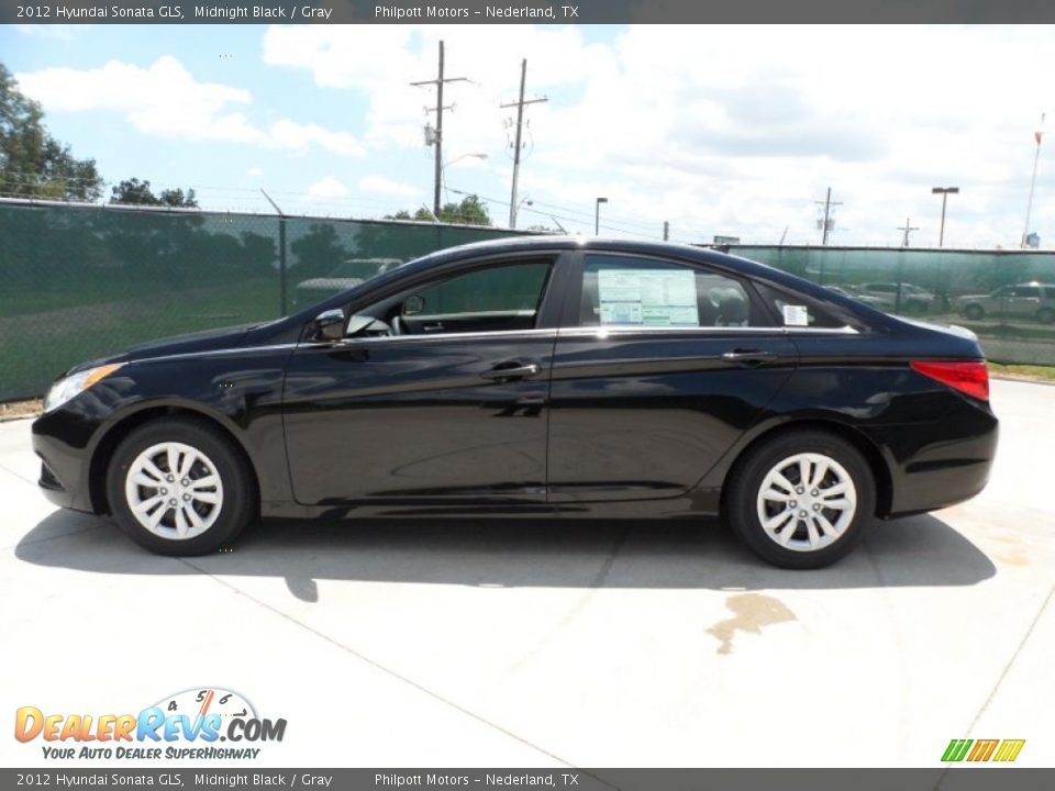 2012 Hyundai Sonata GLS Midnight Black / Gray Photo #6