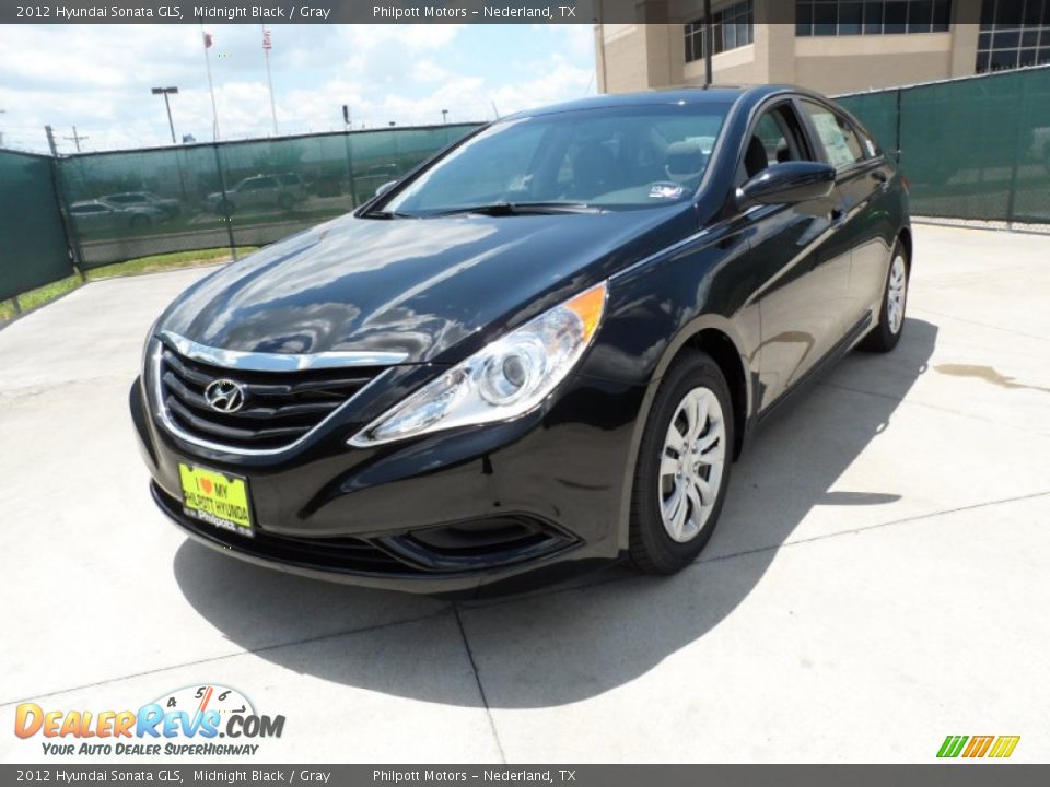 2012 Hyundai Sonata GLS Midnight Black / Gray Photo #7