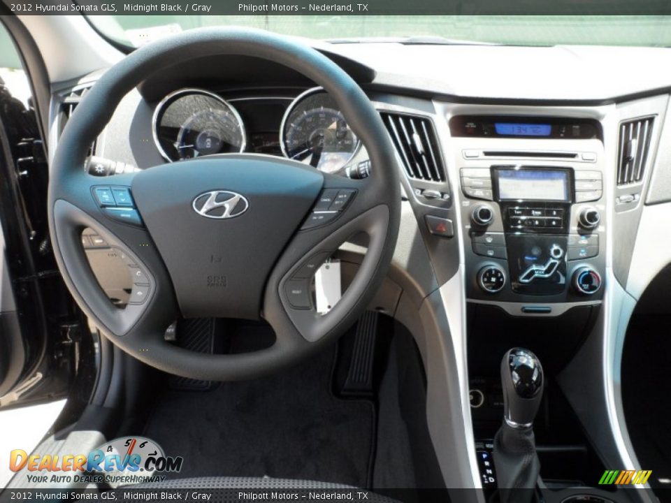 2012 Hyundai Sonata GLS Midnight Black / Gray Photo #25