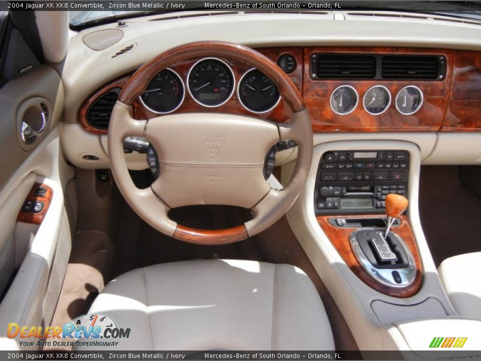 Dashboard of 2004 Jaguar XK XK8 Convertible Photo #24