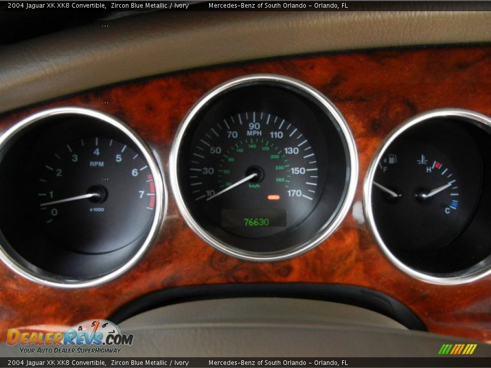 2004 Jaguar XK XK8 Convertible Gauges Photo #25