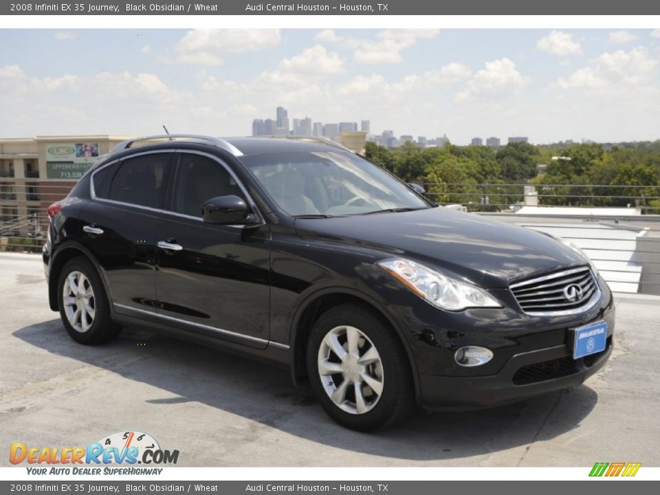 2008 Infiniti EX 35 Journey Black Obsidian / Wheat Photo #1
