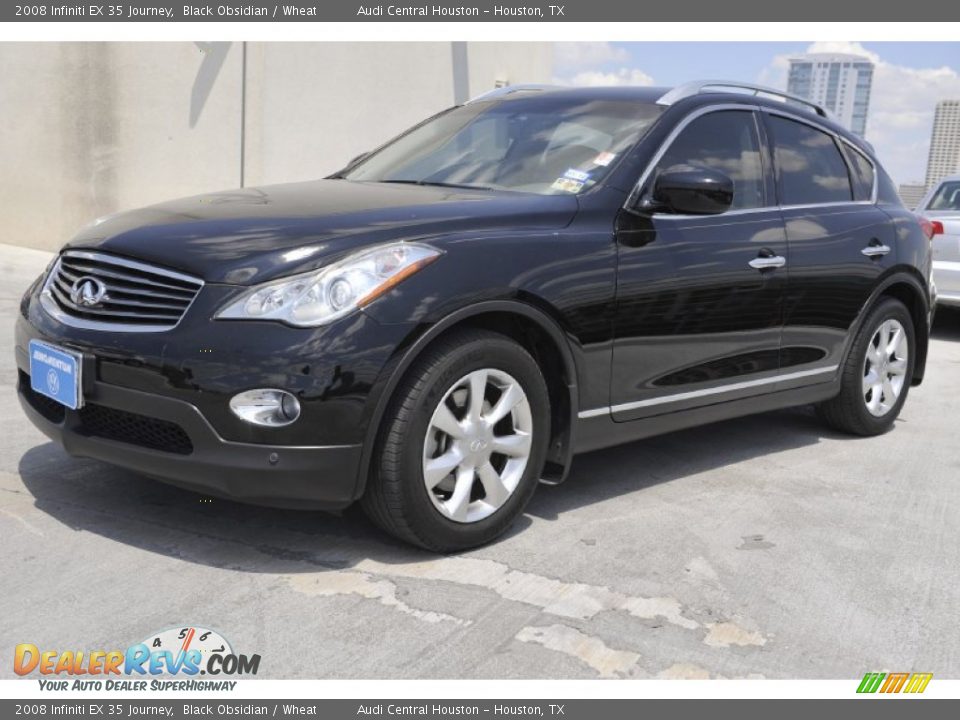2008 Infiniti EX 35 Journey Black Obsidian / Wheat Photo #3