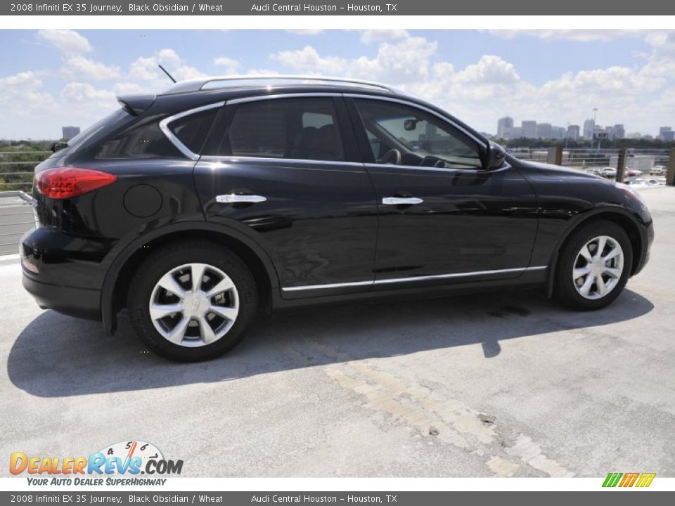 2008 Infiniti EX 35 Journey Black Obsidian / Wheat Photo #9