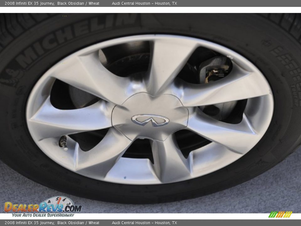 2008 Infiniti EX 35 Journey Black Obsidian / Wheat Photo #11