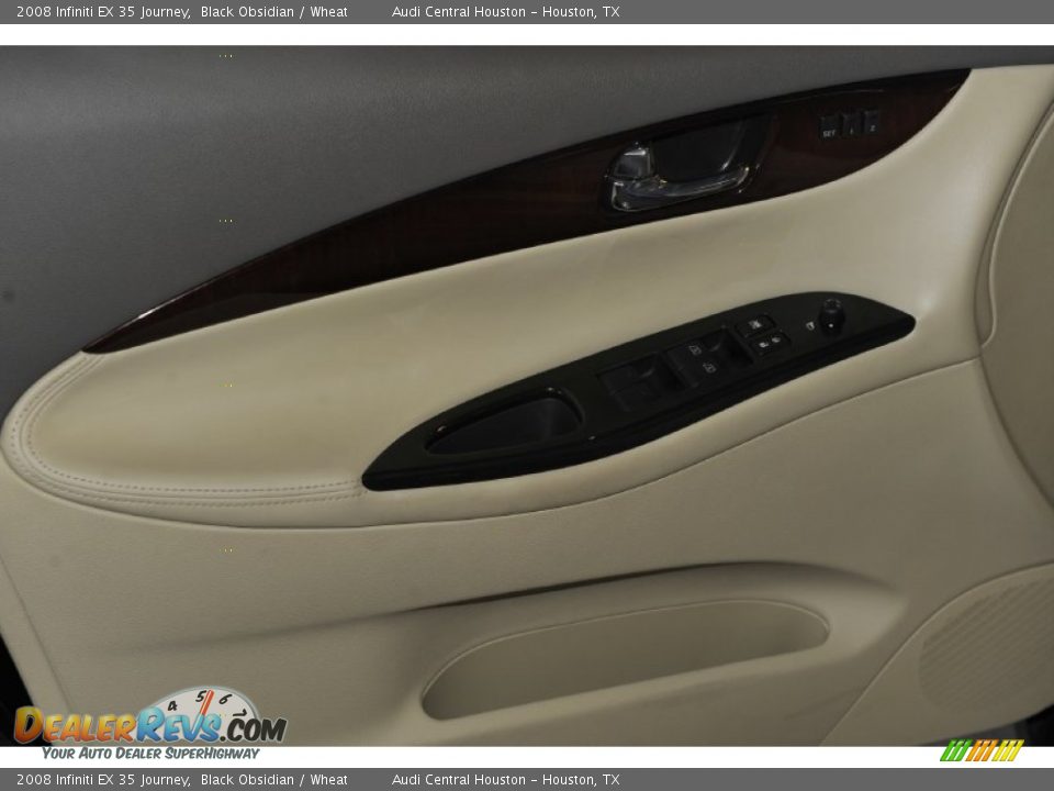 2008 Infiniti EX 35 Journey Black Obsidian / Wheat Photo #12
