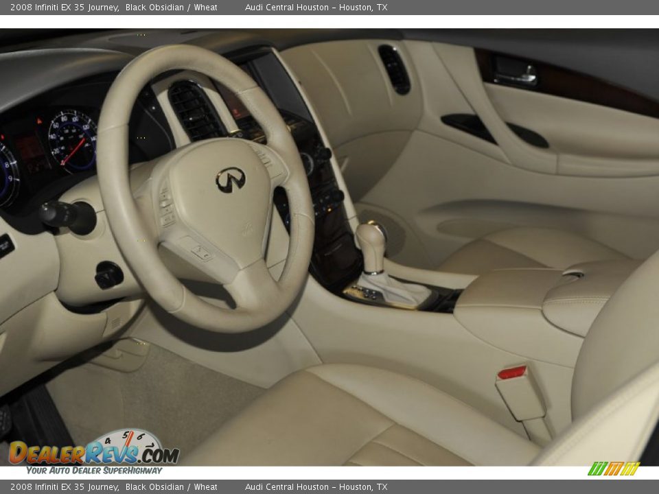 2008 Infiniti EX 35 Journey Black Obsidian / Wheat Photo #13