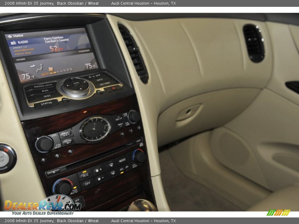 2008 Infiniti EX 35 Journey Black Obsidian / Wheat Photo #17