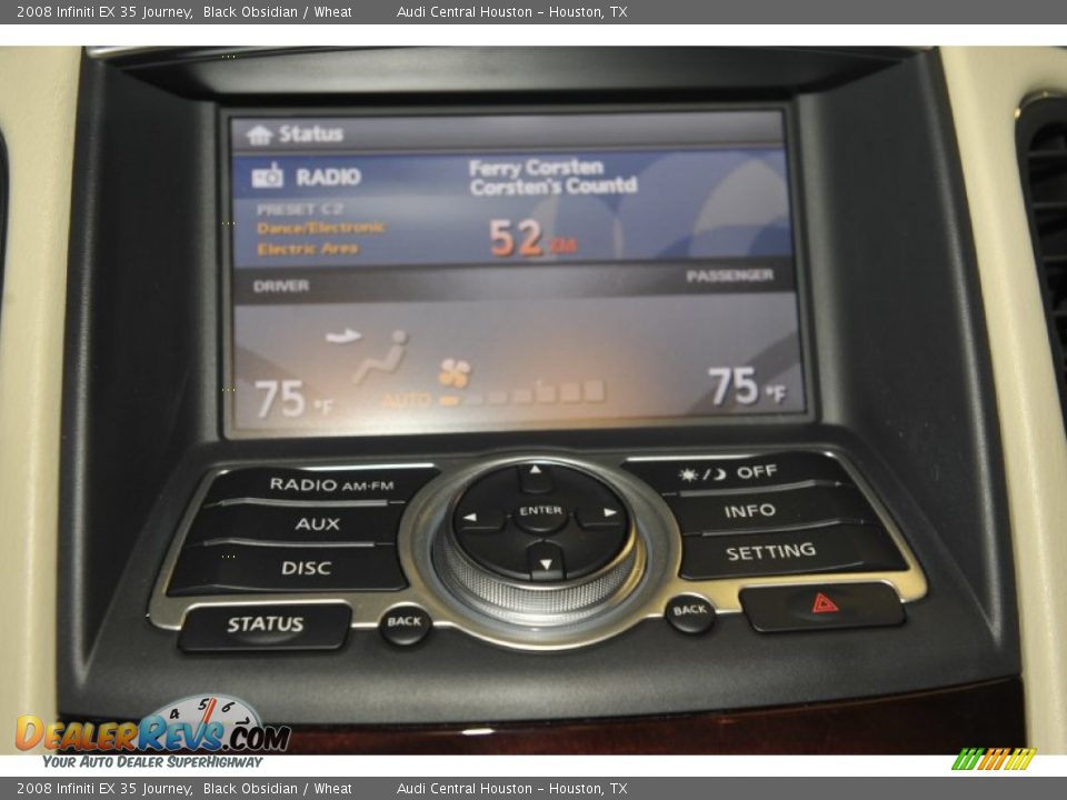 2008 Infiniti EX 35 Journey Black Obsidian / Wheat Photo #23