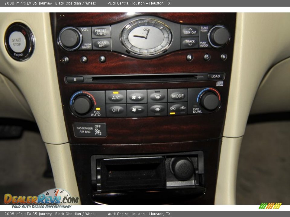 2008 Infiniti EX 35 Journey Black Obsidian / Wheat Photo #24