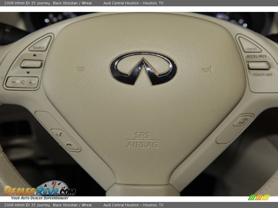 2008 Infiniti EX 35 Journey Black Obsidian / Wheat Photo #27