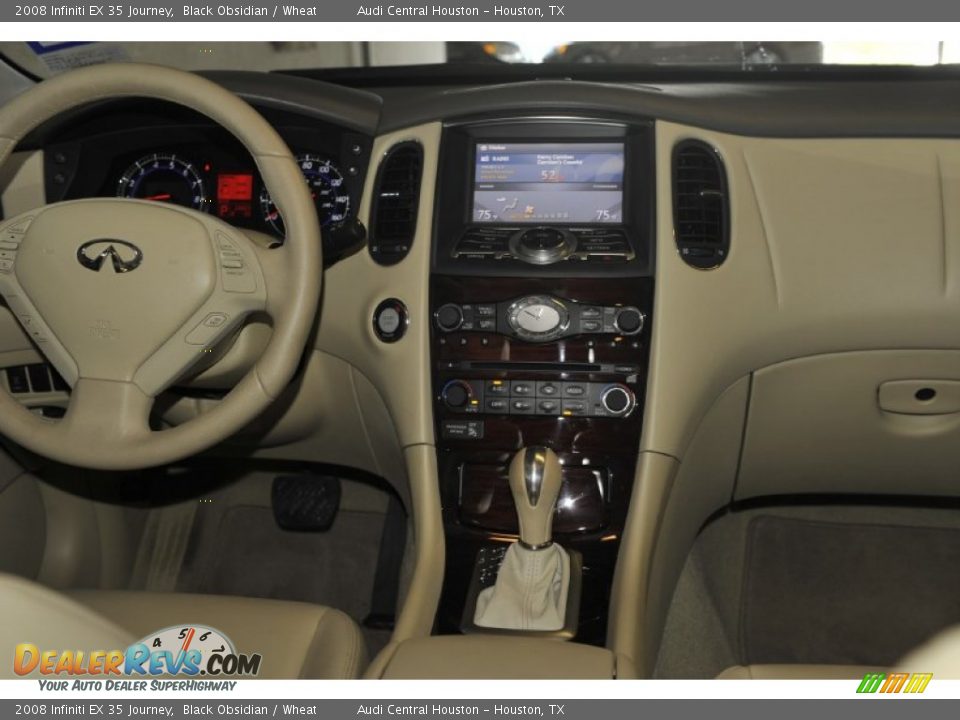 2008 Infiniti EX 35 Journey Black Obsidian / Wheat Photo #34