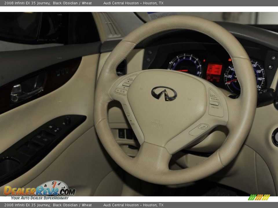2008 Infiniti EX 35 Journey Black Obsidian / Wheat Photo #35