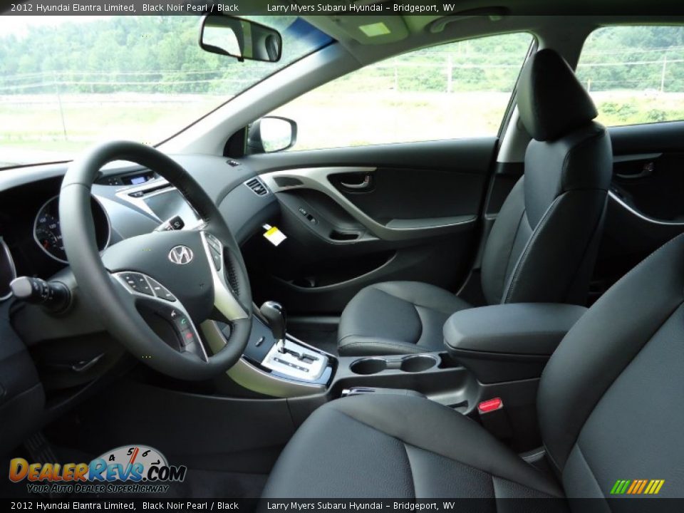 Black Interior - 2012 Hyundai Elantra Limited Photo #12