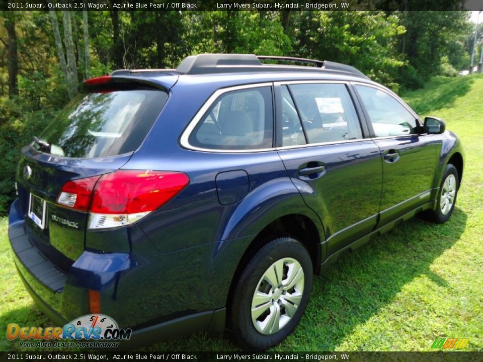 2011 Subaru Outback 2.5i Wagon Azurite Blue Pearl / Off Black Photo #3