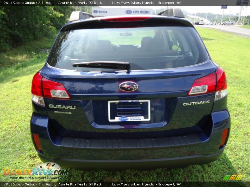 2011 Subaru Outback 2.5i Wagon Azurite Blue Pearl / Off Black Photo #4