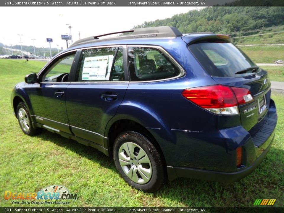 2011 Subaru Outback 2.5i Wagon Azurite Blue Pearl / Off Black Photo #5