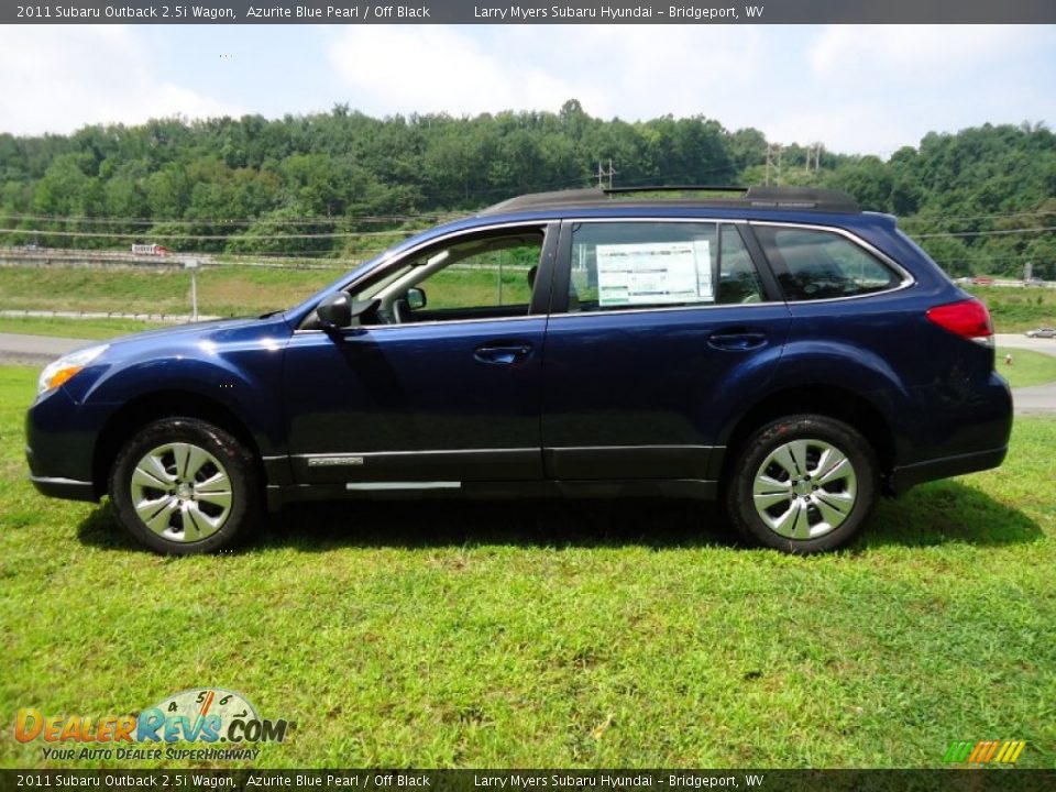 2011 Subaru Outback 2.5i Wagon Azurite Blue Pearl / Off Black Photo #6