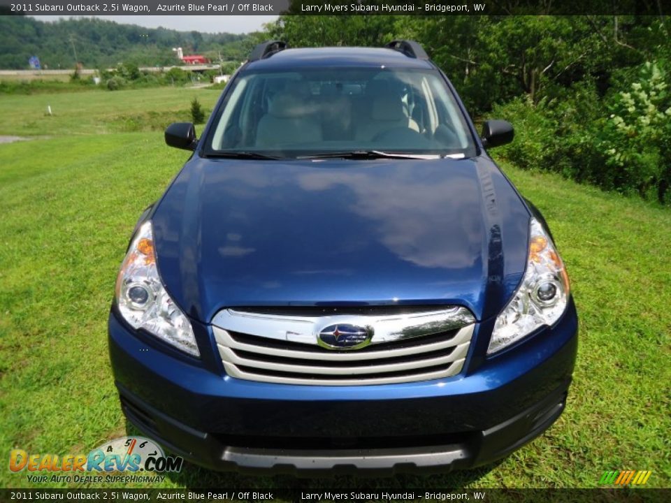 2011 Subaru Outback 2.5i Wagon Azurite Blue Pearl / Off Black Photo #8