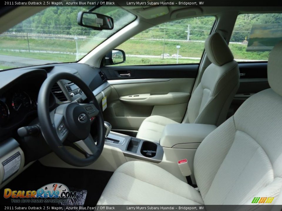 2011 Subaru Outback 2.5i Wagon Azurite Blue Pearl / Off Black Photo #14