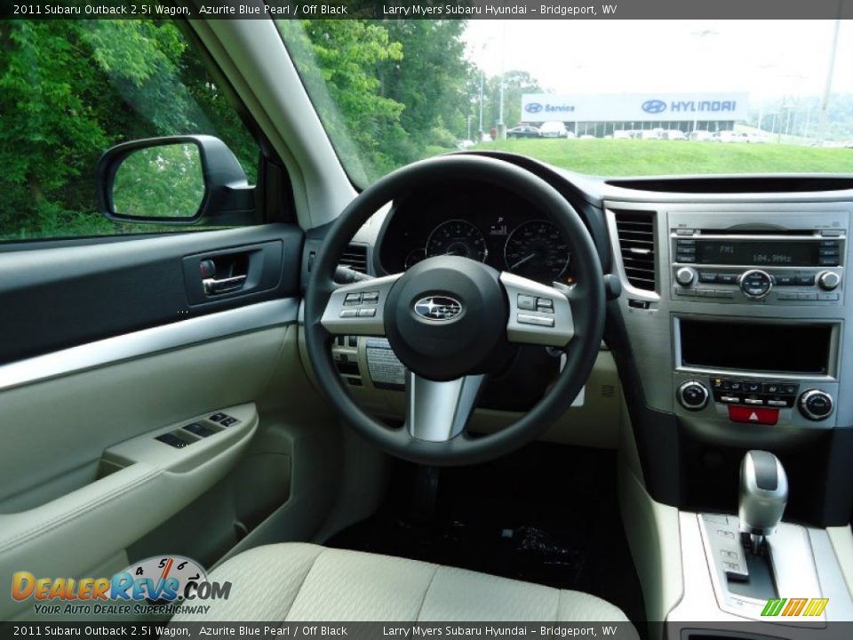 2011 Subaru Outback 2.5i Wagon Azurite Blue Pearl / Off Black Photo #22